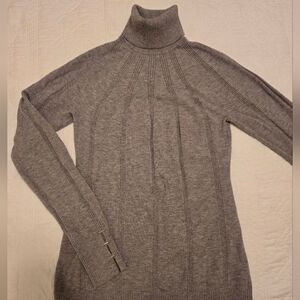 White House Black Market Light Gray Turtleneck Sweater